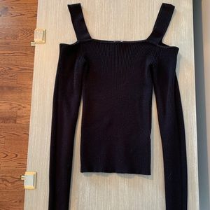 Cold shoulder sweater